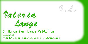 valeria lange business card